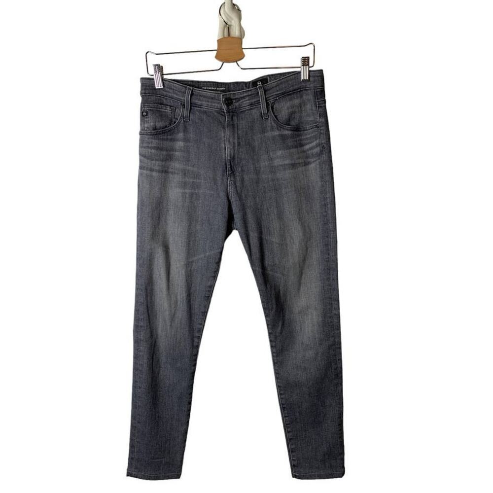 AG Adriano Goldschmied 30 x 25* The Farrah High Rise Skinny Jeans in Gray